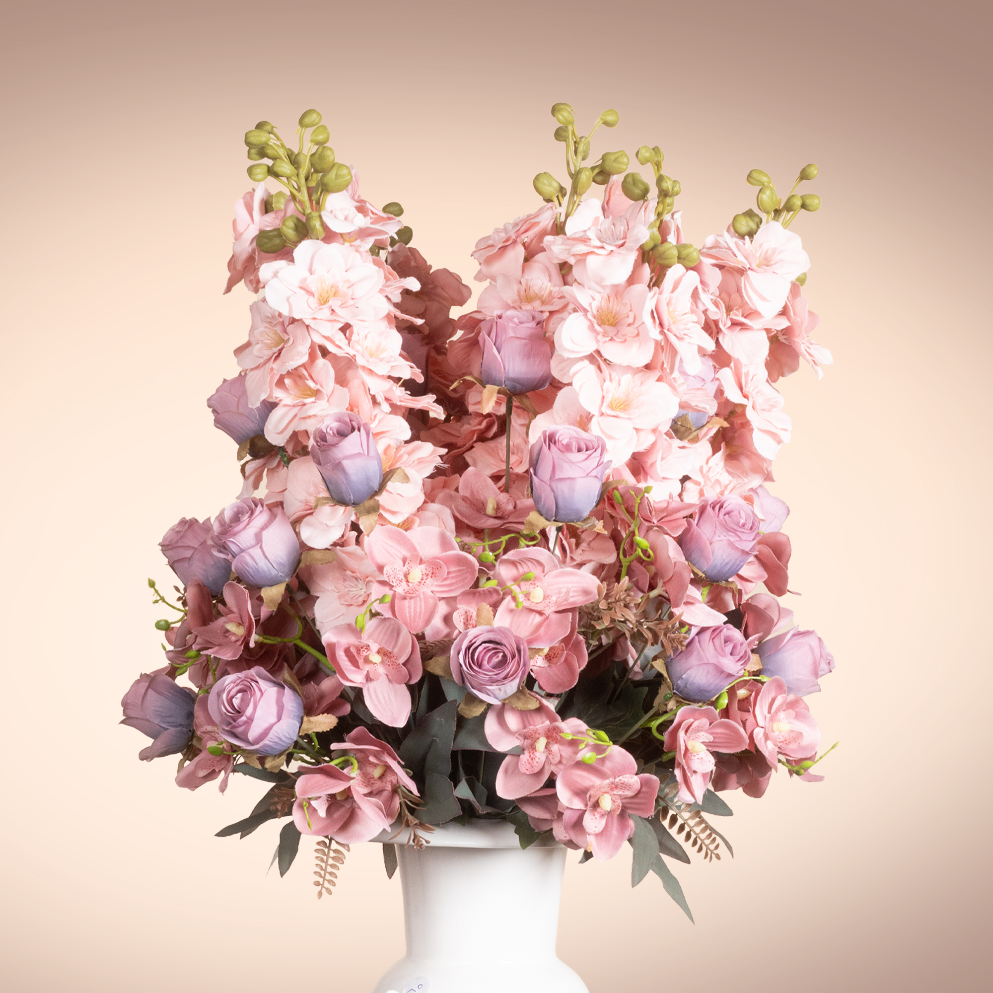 Pink Roses & Orchid Arrangement