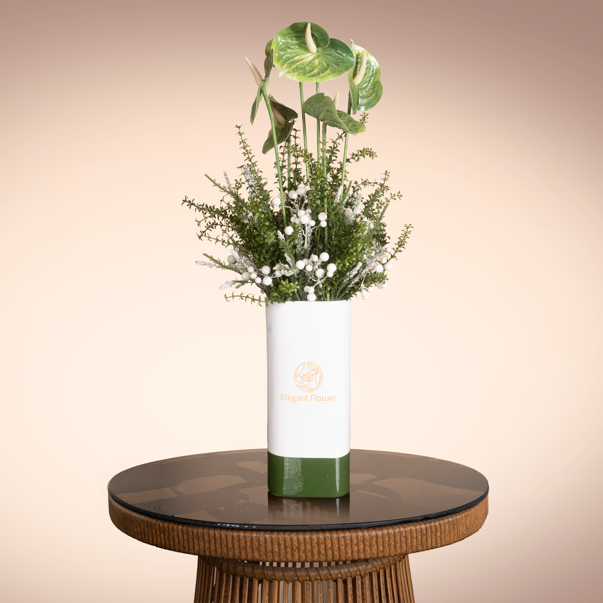 Green Anthurium Arrangement