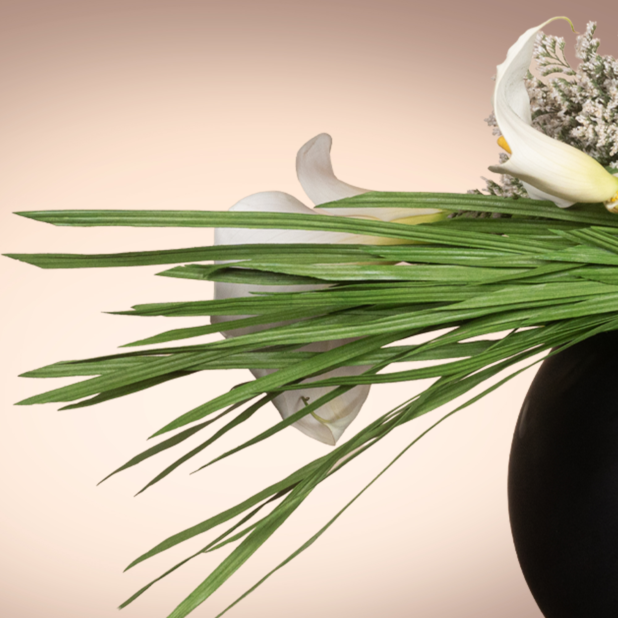 Red & Calla Flowers Vase