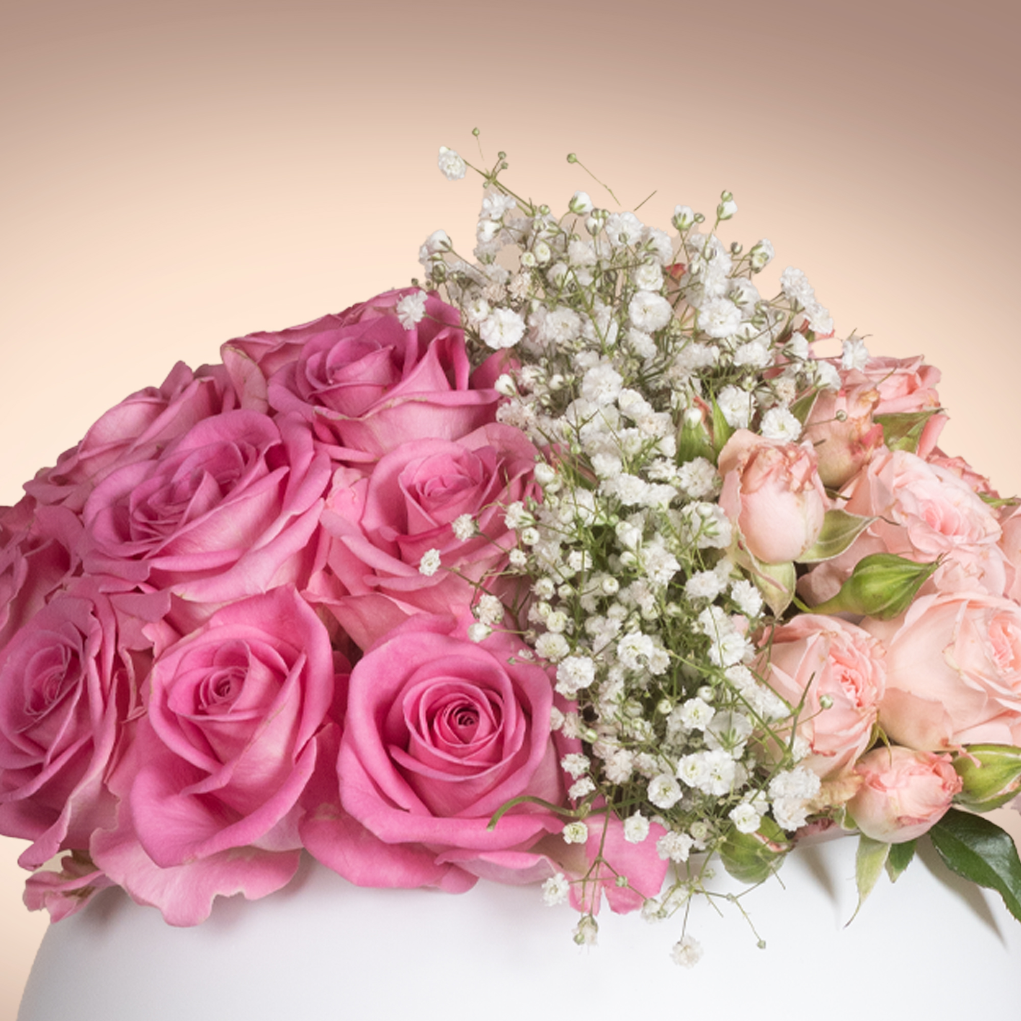 Blush Gradient Flowers Vase